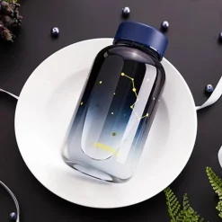 Gradient Sky 600ml Glaswasserflasche - Stilvolles Sport-Trinkgeschirr