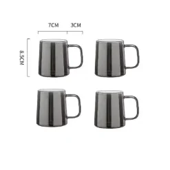 Grauer Glaskrug - Saft- und Teekrug mit großem Fassungsvermögen