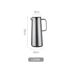 Grauer Glaskrug - Saft- und Teekrug mit großem Fassungsvermögen