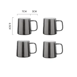 Grauer Glaskrug - Wasser- und Saftkrug mit großem Fassungsvermögen