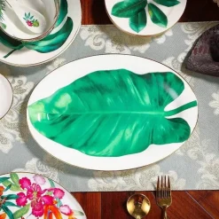 Green Leaf Geschirrset - Teller Schüsseln Teegeschirr