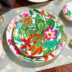 Green Leaf Geschirrset - Teller Schüsseln Teegeschirr