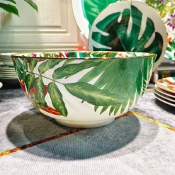 Green Leaf Geschirrset - Teller Schüsseln Teegeschirr