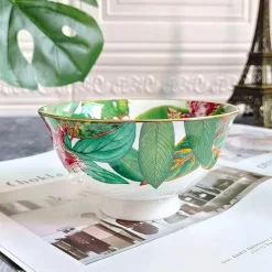 Green Leaf Geschirrset - Teller Schüsseln Teegeschirr