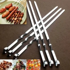 Grillspieße-Set aus Edelstahl – Grillwerkzeuge für den Außenbereich