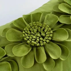 Grünes Blumensofakissen Kissenbezug - Home Decor Quadratisches Kissen