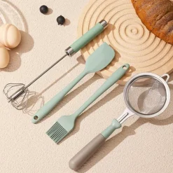 Grünes Silikon-Backset - Milchform-Utensilien