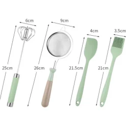 Grünes Silikon-Backset - Milchform-Utensilien