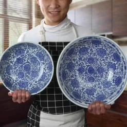 Große chinesische Keramik-Fischschale – Suppen- und Dampfschale