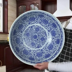 Große chinesische Keramik-Fischschale – Suppen- und Dampfschale