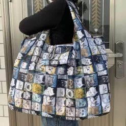 Große, faltbare, dicke, wiederverwendbare Einkaufstasche