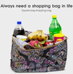 Große, faltbare, dicke, wiederverwendbare Einkaufstasche