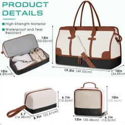 Große Familienreisetasche – Reisetasche mit Schuh- und Nassfach