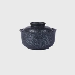 Große Keramik-Ramenschüssel mit Deckel – Retro-Suppen- und Salatteller