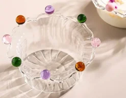 Große Obstschale aus klarem Glas – vielseitige Snack- und Dessertschale