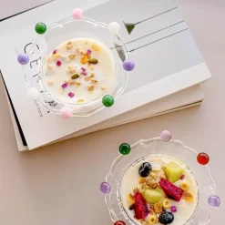 Große Obstschale aus klarem Glas – vielseitige Snack- und Dessertschale