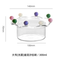 Große Obstschale aus klarem Glas – vielseitige Snack- und Dessertschale