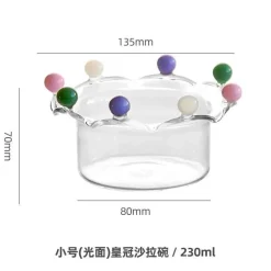 Große Obstschale aus klarem Glas – vielseitige Snack- und Dessertschale