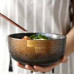 Große Ramen-Schüssel aus Keramik – vielseitige Suppenschüssel für Nudeln und Salat