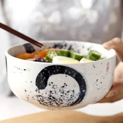 Große Ramen-Schüssel aus Keramik – vielseitige Suppenschüssel für Nudeln und Salat