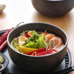 Große Ramen-Schüssel aus Keramik – vielseitige Suppenschüssel für Nudeln und Salat