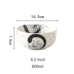 Große Ramen-Schüssel aus Keramik – vielseitige Suppenschüssel für Nudeln und Salat