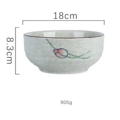 Große Ramen-Schüssel aus Keramik – 67 Zoll große Nudelsuppenschüssel für Küche und Hotel