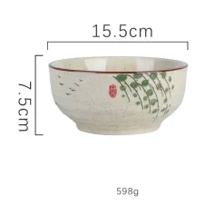 Große Ramen-Schüssel aus Keramik – 67 Zoll große Nudelsuppenschüssel für Küche und Hotel