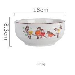 Große Ramen-Schüssel aus Keramik – 67 Zoll große Nudelsuppenschüssel für Küche und Hotel