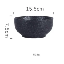 Große Ramen-Schüssel aus Keramik – 67 Zoll große Nudelsuppenschüssel für Küche und Hotel