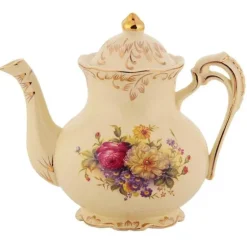 Große Teekanne aus Porzellan – Europäische Keramik-Teekanne für Nachmittagstee und Kaffee