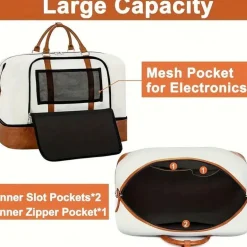 Große Wochenendtasche – Reiseaufbewahrung mit Schuhfach und tragbarem Design