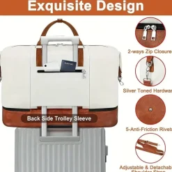 Große Wochenendtasche – Reiseaufbewahrung mit Schuhfach und tragbarem Design