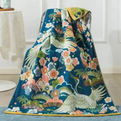 Großes Badetuch aus Baumwollgaze – weich, saugfähig, 90 x 180 cm für ultimativen Komfort