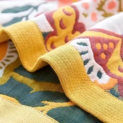 Großes Badetuch aus Baumwollgaze – weich, saugfähig, 90 x 180 cm für ultimativen Komfort