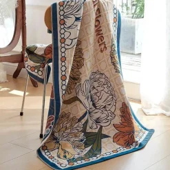 Großes Badetuch aus Baumwollgaze – weich, saugfähig, 90 x 180 cm für ultimativen Komfort