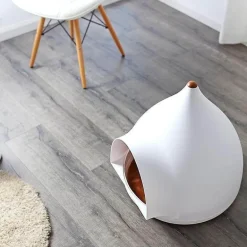 Großes Katzenhaus – Katzenunterstand im Wassertropfen-Design