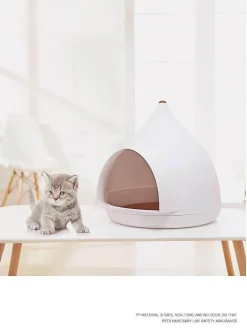 Großes Katzenhaus – Katzenunterstand im Wassertropfen-Design