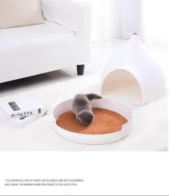 Großes Katzenhaus – Katzenunterstand im Wassertropfen-Design