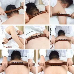 Gua Sha Massagegerät aus Holz – Werkzeug zur Linderung von Nacken und Schultern