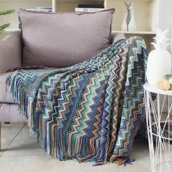 Hahnentritt-Überwurfdecke – Gemütlicher Wohndekor-Akzent