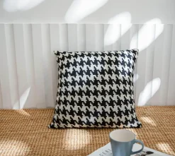 Hahnentritt-Dekokissen - Schickes Akzentkissen