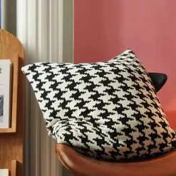 Hahnentritt-Dekokissen - Schickes Akzentkissen
