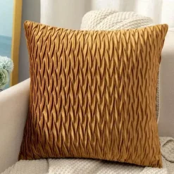 Hahnentritt-Kissenbezug - Schwarz-weißer Kissenbezug mit Schleife, 30 x 50 cm