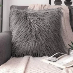 Hahnentritt-Kissenbezug - Schwarz-weißer Kissenbezug mit Schleife, 30 x 50 cm