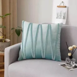 Hahnentritt-Kissenbezug - Schwarz-weißer Kissenbezug mit Schleife, 30 x 50 cm