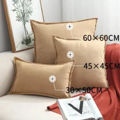 Hahnentritt-Kissenbezug - Schwarz-weißer Kissenbezug mit Schleife, 30 x 50 cm