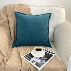 Hahnentritt-Kissenbezug - Schwarz-weißer Kissenbezug mit Schleife, 30 x 50 cm