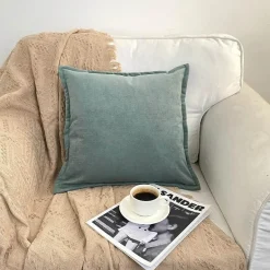 Hahnentritt-Kissenbezug - Schwarz-weißer Kissenbezug mit Schleife, 30 x 50 cm