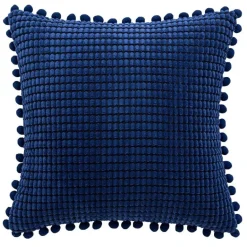 Hahnentritt-Kissenbezug - Schwarz-weißer Kissenbezug mit Schleife, 30 x 50 cm